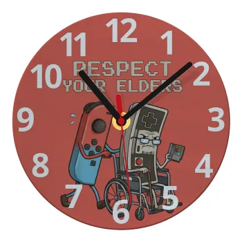 Respect your Elders, Ρολόι τοίχου γυάλινο (20cm)