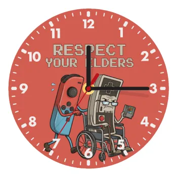 Respect your Elders, Ρολόι τοίχου ξύλινο (20cm)