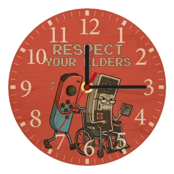 Respect your Elders, Ρολόι τοίχου ξύλινο plywood (20cm)