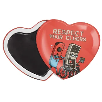 Respect your Elders, Μαγνητάκι καρδιά (57x52mm)