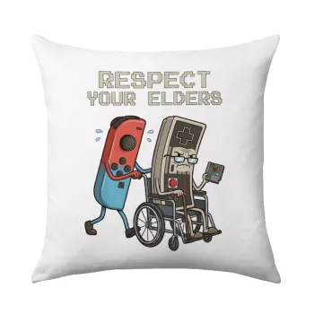 Respect your Elders, Μαξιλάρι καναπέ 40x40cm περιέχεται το  γέμισμα