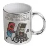 Mug ceramic, silver mirror, 330ml