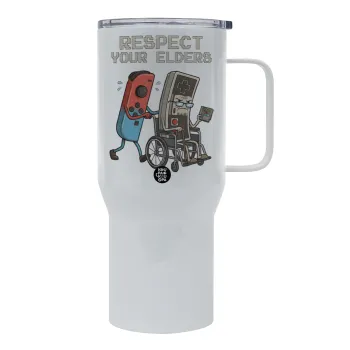 Respect your Elders, Tumbler με καπάκι, διπλού τοιχώματος (θερμό) 750L