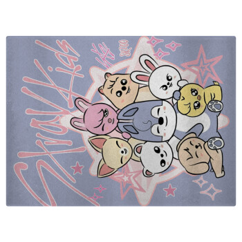 Stray Kids Pink, Επιφάνεια κοπής γυάλινη (38x28cm)