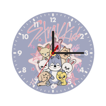 Stray Kids Pink, Ρολόι τοίχου ξύλινο (20cm)