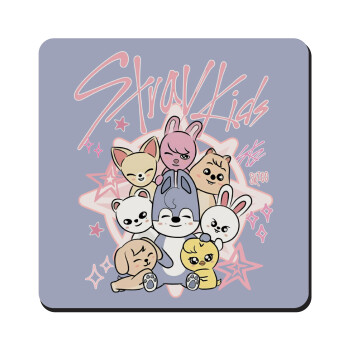 Stray Kids Pink, Τετράγωνο μαγνητάκι ξύλινο 9x9cm