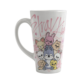 Stray Kids Pink, Κούπα κωνική Latte Μεγάλη, κεραμική, 450ml