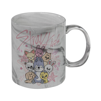 Stray Kids Pink, Κούπα κεραμική, marble style (μάρμαρο), 330ml