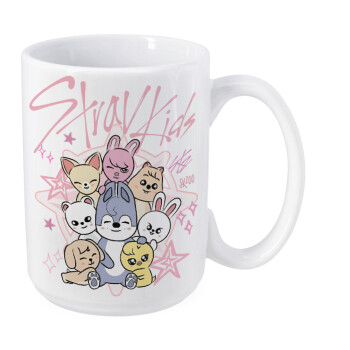 Stray Kids Pink, Κούπα Mega, κεραμική, 450ml