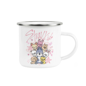 Stray Kids Pink, Κούπα Μεταλλική εμαγιέ λευκη 360ml