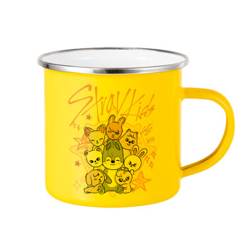 Stray Kids Pink, Yellow Enamel Metallic Cup 360ml