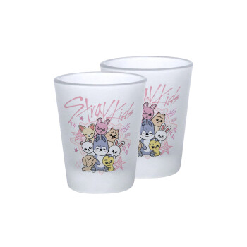 Stray Kids Pink, Σφηνοπότηρα γυάλινα 45ml του πάγου (2 τεμάχια)