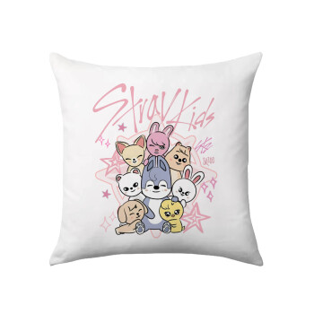Stray Kids Pink, Μαξιλάρι καναπέ 40x40cm περιέχεται το  γέμισμα