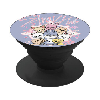 Stray Kids Pink, Phone Holders Stand  Black Hand-held Mobile Phone Holder