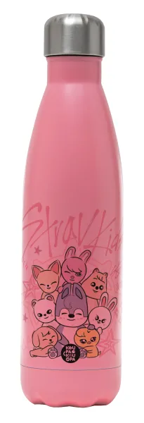 Stray Kids Pink — Metal mug thermos Pink Mat (Stainless steel), double wall, 500ml