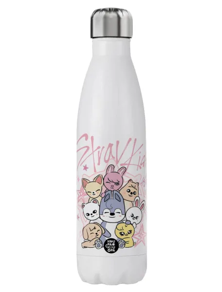 Stray Kids Pink — Μεταλλικό παγούρι θερμός (Stainless steel), διπλού τοιχώματος, 750ml