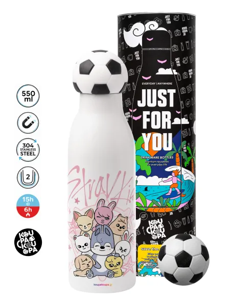Stray Kids Pink — Soccer Metal mug thermos, double wall, 550ml