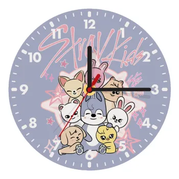 Stray Kids Pink, Ρολόι τοίχου ξύλινο (20cm)