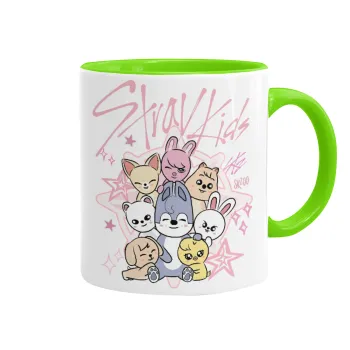 Stray Kids Pink, Κούπα χρωματιστή βεραμάν, κεραμική, 330ml