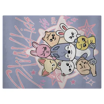 Stray Kids Pink, Επιφάνεια κοπής γυάλινη (38x28cm)