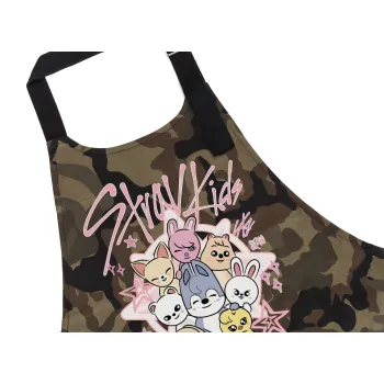 Stray Kids Pink, Ποδιά Σεφ με τσέπες, Βαμβακερή, Camouflage (ΕΝΗΛΙΚΩΝ, 100% COTTON)