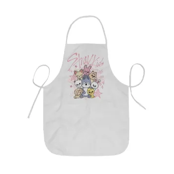 Stray Kids Pink, Ποδιά Σεφ ολόσωμη κοντή  Παιδική (44x62cm)