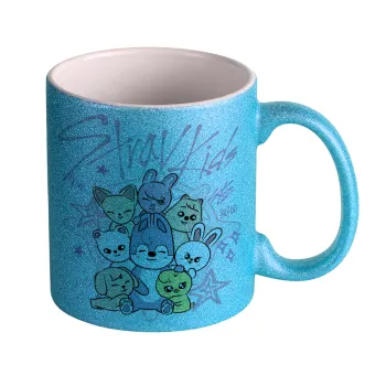 Stray Kids Pink, Κούπα Σιέλ Glitter που γυαλίζει, κεραμική, 330ml