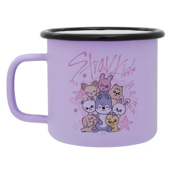 Stray Kids Pink, Κούπα Μεταλλική εμαγιέ ΜΑΤ Light Pastel Purple 360ml