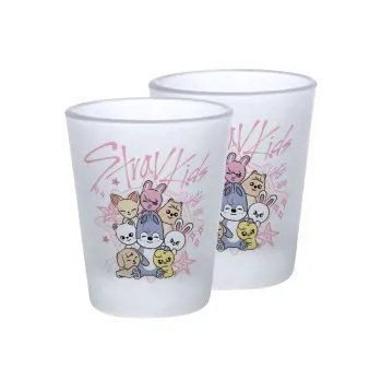 Stray Kids Pink, Σφηνοπότηρα γυάλινα 45ml του πάγου (2 τεμάχια)