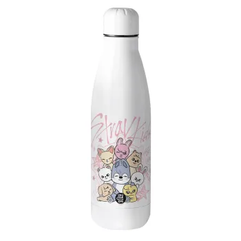 Stray Kids Pink, Μεταλλικό παγούρι θερμός (Stainless steel), 500ml