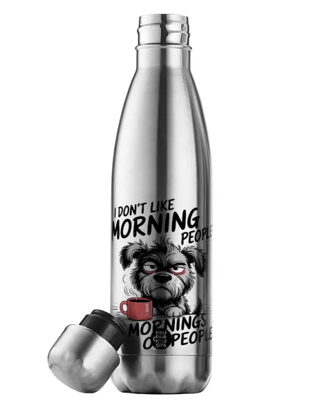 I Don't Like Morning People... — Inox (Stainless steel) double-walled metal mug, 500ml