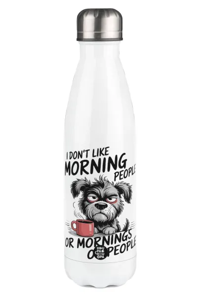I Don't Like Morning People... — Metal mug thermos White (Stainless steel), double wall, 500ml