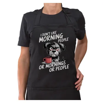 I Don't Like Morning People..., Ποδιά μακριά Σεφ ολόσωμη με τσέπες Μαύρη (ΕΝΗΛΙΚΩΝ)