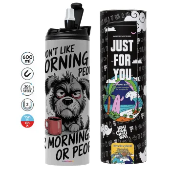 I Don't Like Morning People..., Tumbler stainless steel GREY 600ml