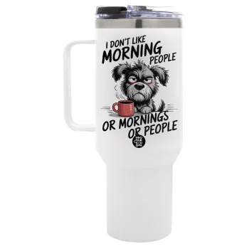 I Don't Like Morning People..., Mega Tumbler με καπάκι, διπλού τοιχώματος (θερμό) 1,2L