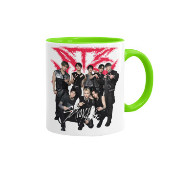 Stray Kids k-pop band, Mug colored light green, ceramic, 330ml