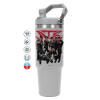 GREY color, 890ml (30oz) stainless Steel Tumbler with Handle