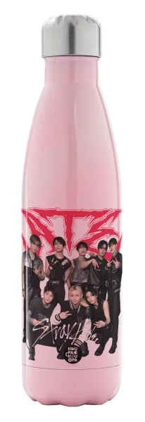 Stray Kids k-pop band — Metal mug thermos Pink Iridiscent (Stainless steel), double wall, 500ml