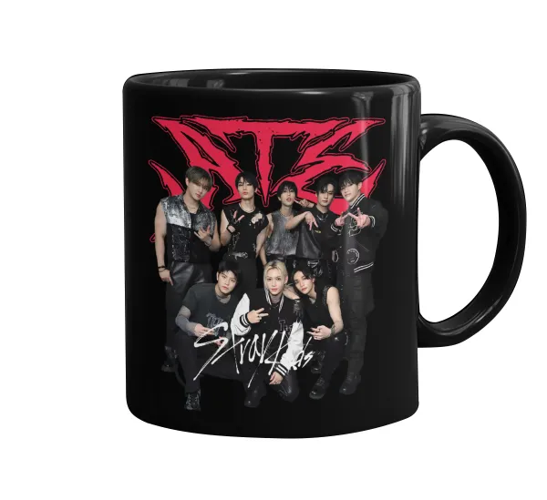 Stray Kids k-pop band — Mug black, ceramic, 330ml