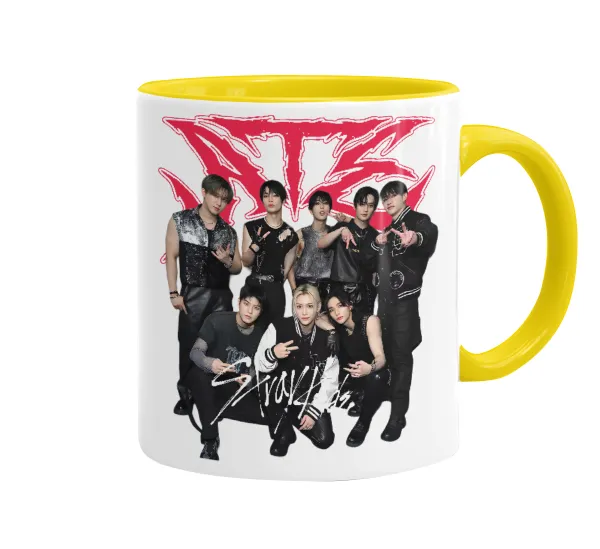 Stray Kids k-pop band — Κεραμική Κίτρινη, 330ml