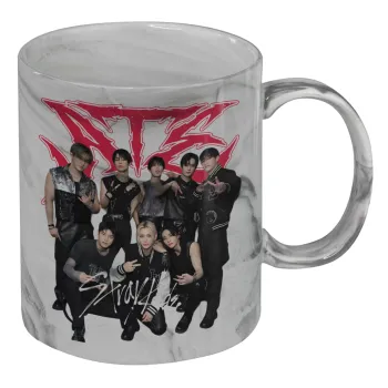 Stray Kids k-pop band, Κούπα κεραμική, marble style (μάρμαρο), 330ml