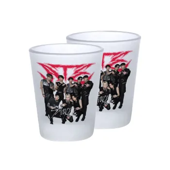 Stray Kids k-pop band, Σφηνοπότηρα γυάλινα 45ml του πάγου (2 τεμάχια)