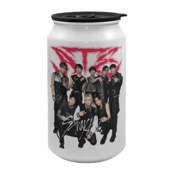Stray Kids k-pop band, Κούπα ταξιδιού μεταλλική με καπάκι (tin-can) 500ml