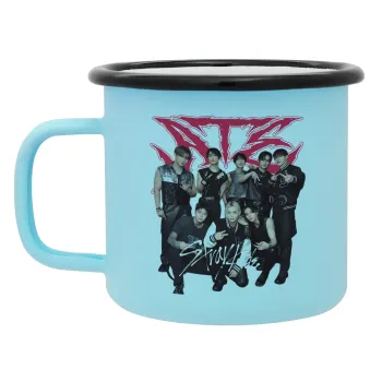 Stray Kids k-pop band, Κούπα Μεταλλική εμαγιέ ΜΑΤ σιέλ 360ml