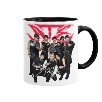 Stray Kids k-pop band, Mug colored black, ceramic, 330ml