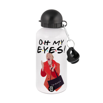 Friends,. oh my eyes Phoebe, Μεταλλικό παγούρι νερού, Λευκό, αλουμινίου 500ml