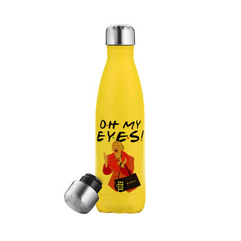 Friends,. oh my eyes Phoebe, Yellow Stainless Steel Metallic Thermos, double-walled, 500ml