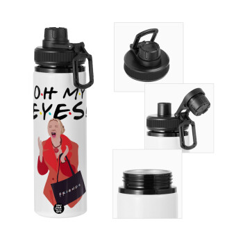 Friends,. oh my eyes Phoebe, Μεταλλικό παγούρι νερού με καπάκι ασφαλείας, αλουμινίου 850ml
