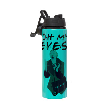 Friends,. oh my eyes Phoebe, Μεταλλικό παγούρι νερού με καπάκι ασφαλείας, αλουμινίου 850ml