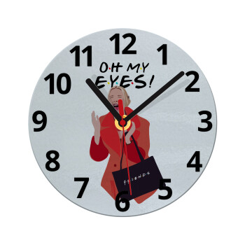 Friends,. oh my eyes Phoebe, Ρολόι τοίχου γυάλινο (20cm)